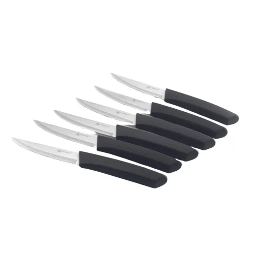 6 couteaux à steak noir 23,8cm - 