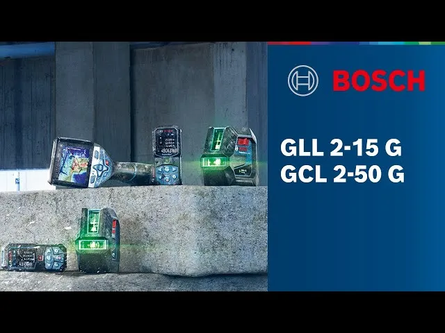 BOSCH GLL 2-15 G CROSSLASER + Trépied dans Pouche de stockage - 15 m