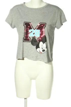 Disney T-shirt gris clair moucheté style décontracté