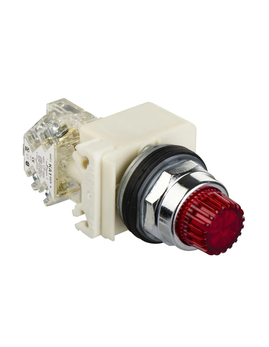 Harmony 9001K bouton-pous. lum.- rouge diam. 30 à imp. dépassant 24V 1OF SCHNEIDER 9001K2L35LRRH13