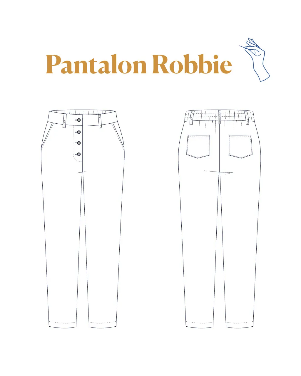 Kit pantalon Robbie – velours camel
