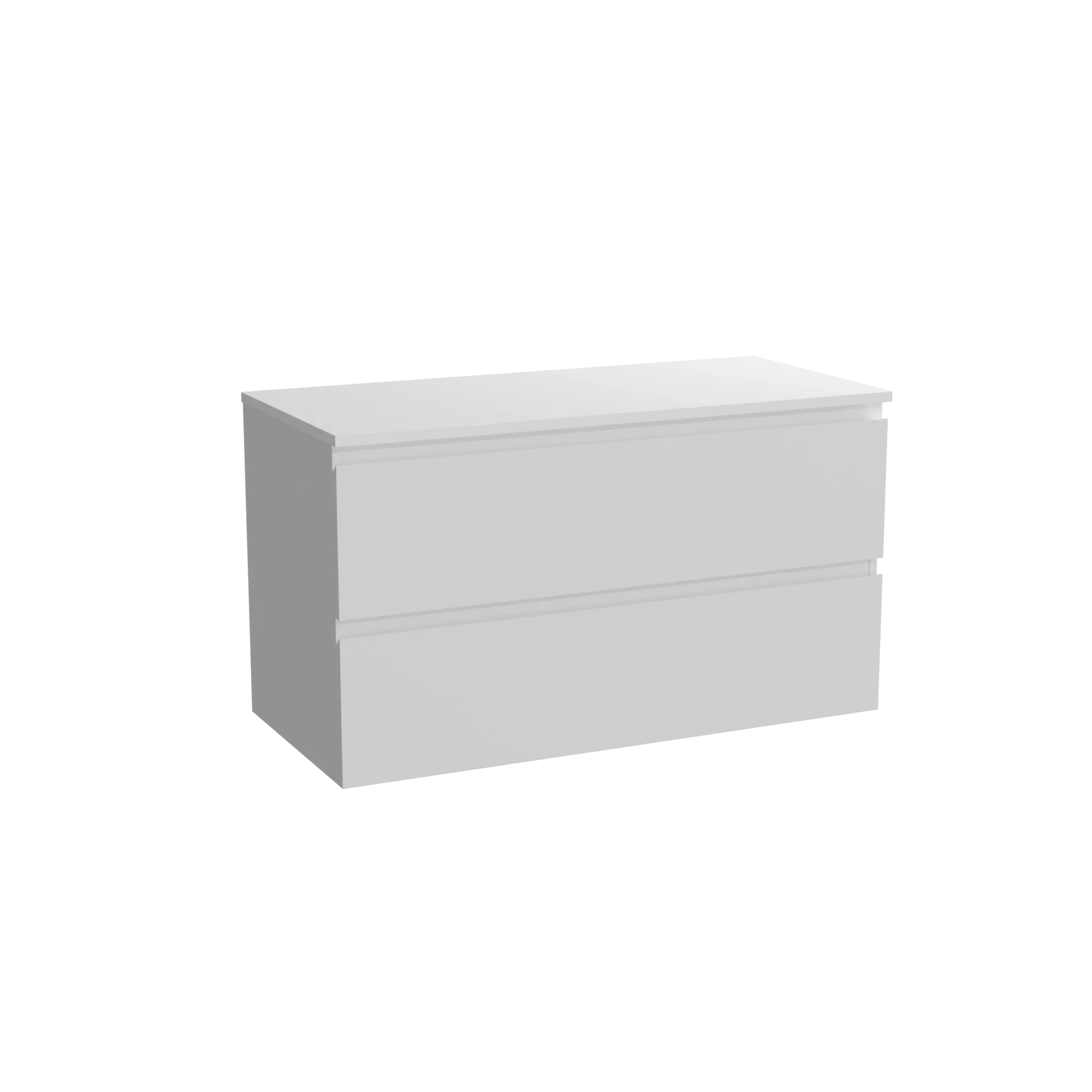Linie Lado meuble salle de bains suspendu 100 x 46 cm blanc mat avec Lado tablette simple ou double en marbre composite blanc br