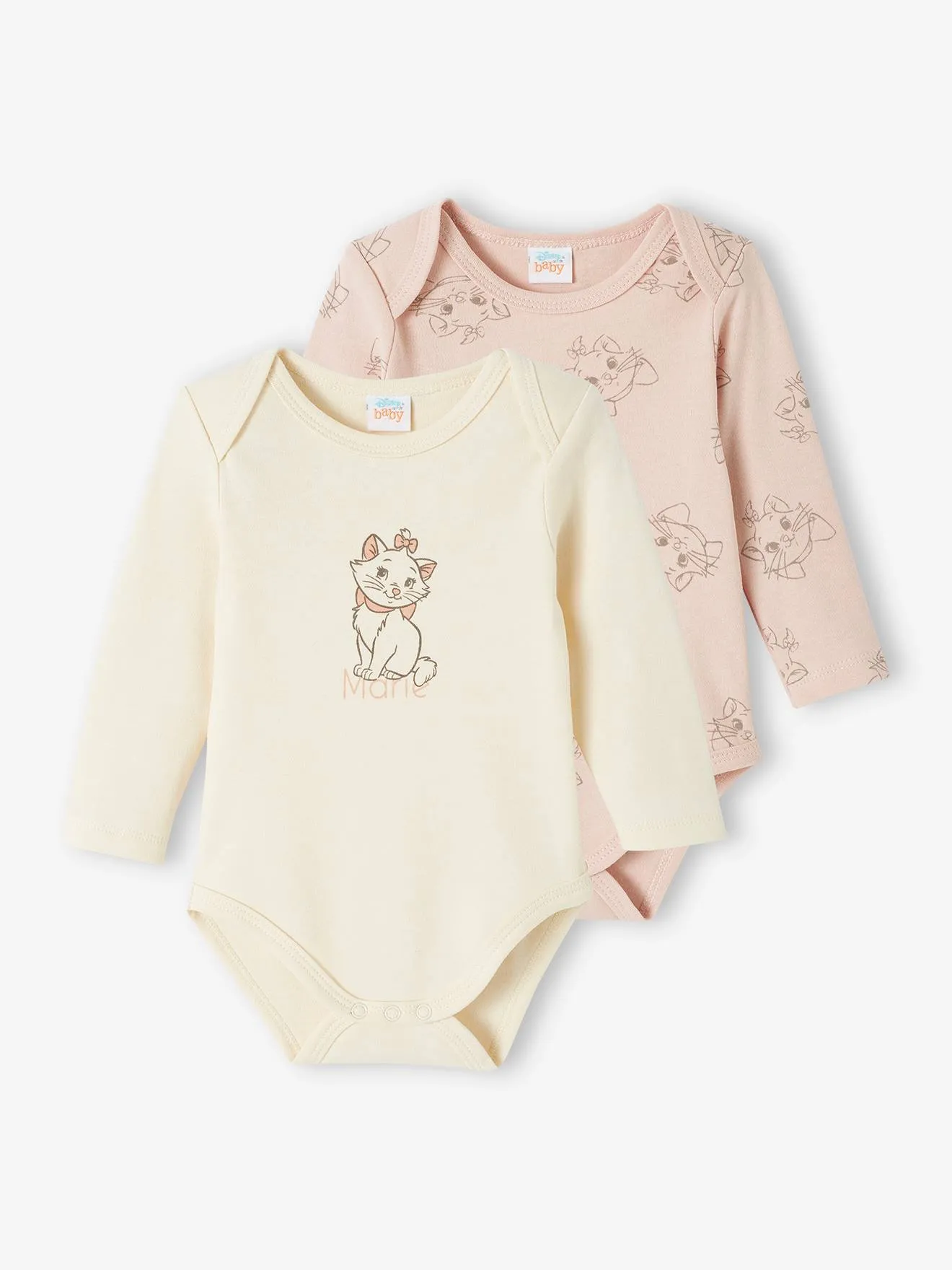 Lot de 2 bodies Disney® Marie les Aristochats vanille + rose - Disney