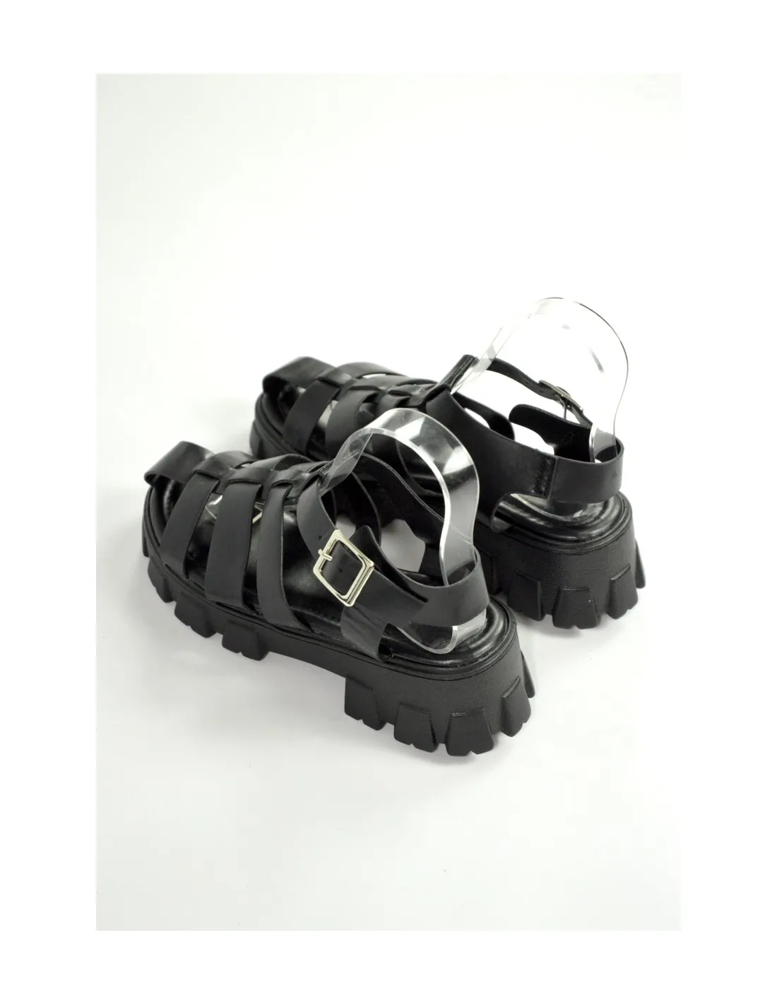 Sandales à Sangles plateforme confort - femme - noir