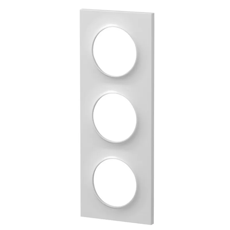 SCHNEIDER S520706 - Plaque 3 poste blanc, Odace Styl