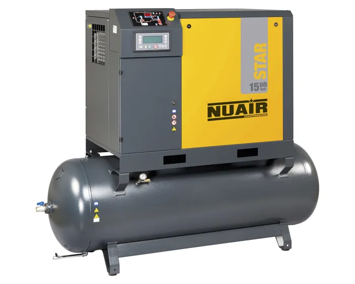 STAR 15/8/500 - Compresseur à vis 15 kW 8 bar sur cuve 500 litres et sécheur