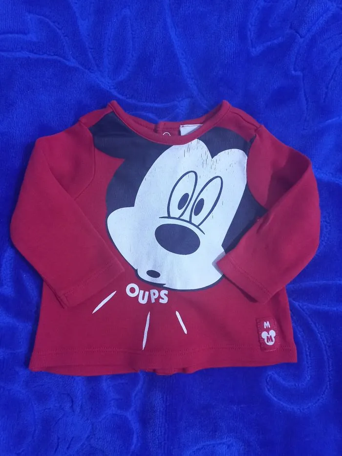 Tee-shirt Mickey - Disney - 1 mois  | Beebs
