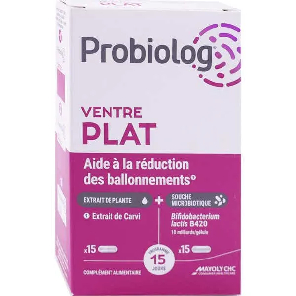 Ventre Plat, 15 + 15 gélules | Probiolog  - Parapharmacie Boticinal