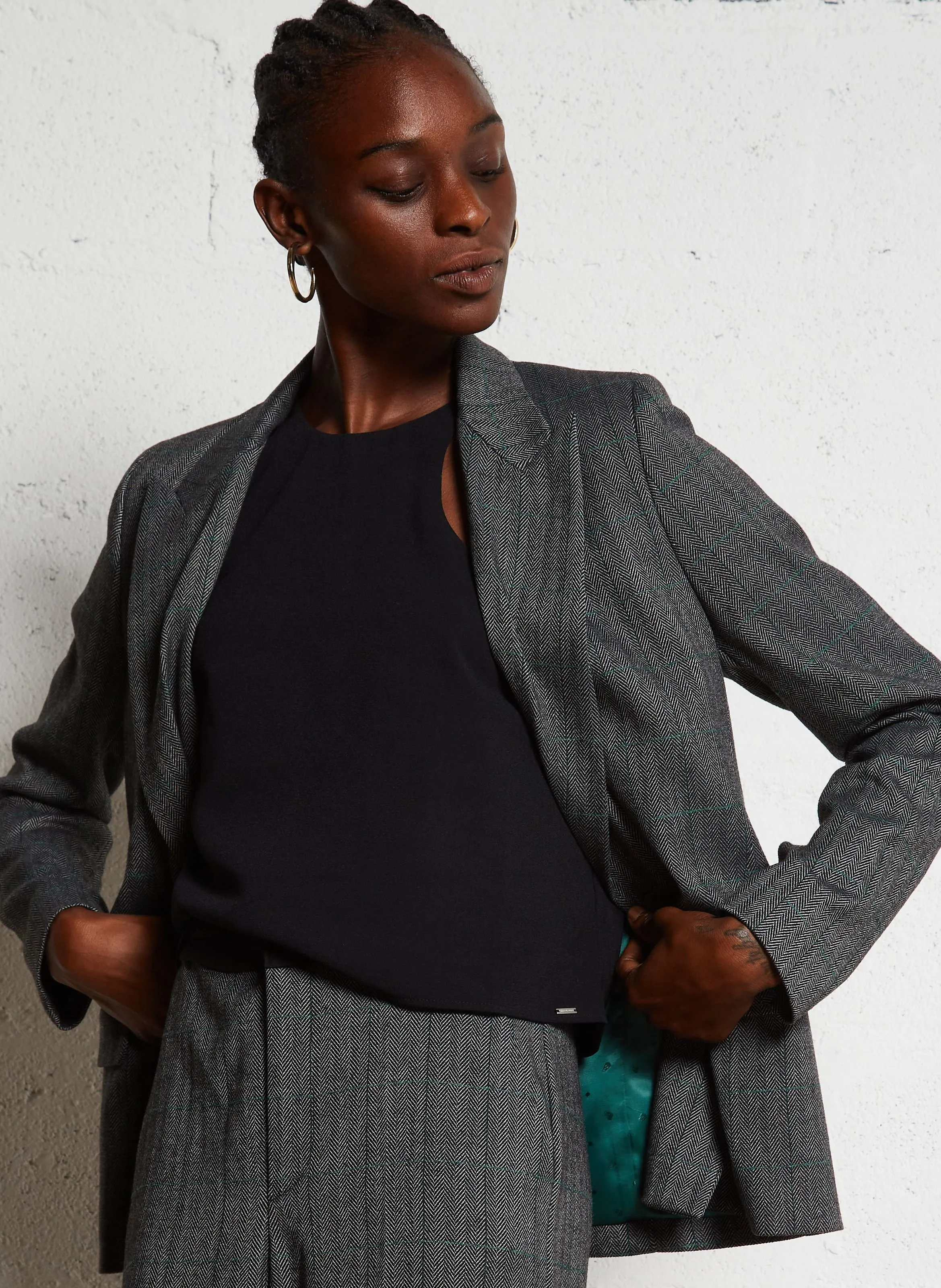 VESTE DE COSTUME COL TAILLEUR - IKKS pour FEMME | Printemps